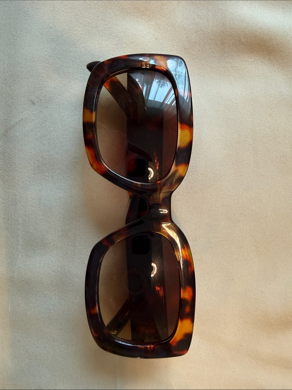 Nine West Tortoiseshell Oversized Square Sunglasses